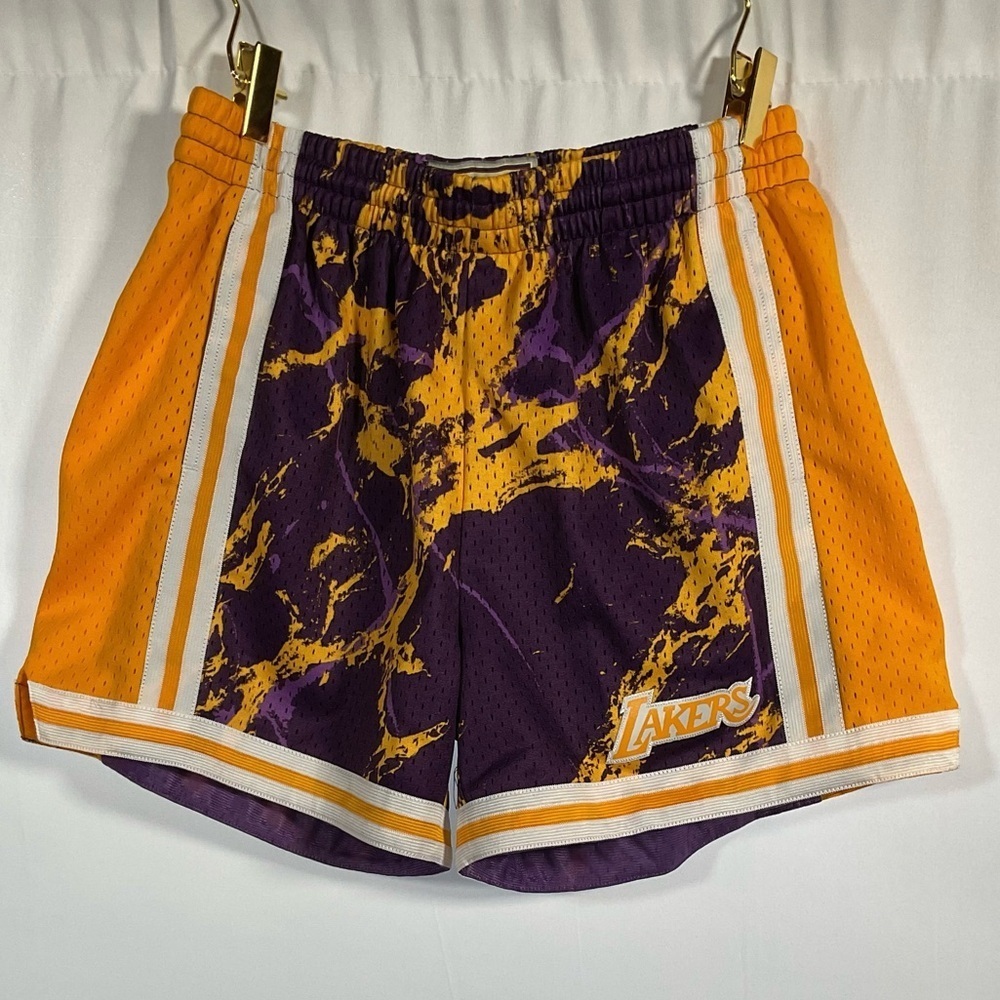 NWOT Women's Los Angeles Lakers Mitchell & Ness Purple
Marble Shorts